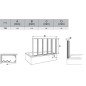 Ravak Supernova - Paroi de baignoire pliable en cinq parties, 1135 x 1330 mm, blanc/Rain 794E010041 Ravak Supernova - Paroi de baignoire pliable en cinq parties, 1135 x 1330 mm, blanc/Rain 794E010041