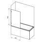 Ravak Brilliant - Paroi de baignoire en une pièce BVS1-80, 800x1500 mm, chrome/verre clair 7U840A00Z1 Ravak Brilliant - Paroi de baignoire en une pièce BVS1-80, 800x1500 mm, chrome/verre clair 7U840A00Z1