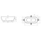 Ravak Freedom O - Baignoire autoportante 1690x800 mm, blanche XC00100020 Ravak Freedom O - Baignoire autoportante 1690x800 mm, blanche XC00100020