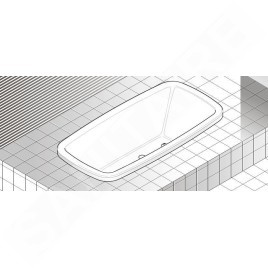 Laufen Palomba Collection - Baignoire encastrée 1800x900 mm, blanc H2328000000001