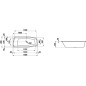 Laufen Palomba Collection - Baignoire encastrée asymétrique 1800x800 mm, blanc H2428000000001 Laufen Palomba Collection - Baignoire encastrée asymétrique 1800x800 mm, blanc H2428000000001