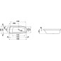 Laufen Palomba Collection - Baignoire encastrée asymétrique 1800x800 mm, blanc H2438000000001 Laufen Palomba Collection - Baignoire encastrée asymétrique 1800x800 mm, blanc H2438000000001