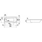 Laufen Moderna Plus - Baignoire encastrée 1700x750x410 mm, blanc H2251300000401 Laufen Moderna Plus - Baignoire encastrée 1700x750x410 mm, blanc H2251300000401