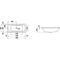 Laufen Moderna Plus - Baignoire encastrée en acier 1800x800 mm, blanc H2250600000401