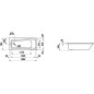 Laufen Moderna Plus - Baignoire encastrée en acier 1600x700x395 mm, blanc H2251400000401 Laufen Moderna Plus - Baignoire encastrée en acier 1600x700x395 mm, blanc H2251400000401