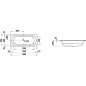 Laufen Thallium - Baignoire en acier 1800x800 mm, blanc H2250900000401 Laufen Thallium - Baignoire en acier 1800x800 mm, blanc H2250900000401