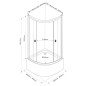 Aqualine Cabines de douche - Cabine de douche Arlen 900x900x1500 mm, blanc/verre BRICK BTR903 Aqualine Cabines de douche - Cabine de douche Arlen 900x900x1500 mm, blanc/verre BRICK BTR903