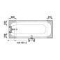 Jika Riga - Baignoire 1700x700x375 mm, blanc H2340700000001 Jika Riga - Baignoire 1700x700x375 mm, blanc H2340700000001