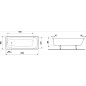 Jika Riga - Baignoire 1500x700x390 mm, blanc H2340500000001 Jika Riga - Baignoire 1500x700x390 mm, blanc H2340500000001