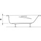 Jika Alma - Baignoire 1700x750x390 mm, blanc H2342720000001 Jika Alma - Baignoire 1700x750x390 mm, blanc H2342720000001