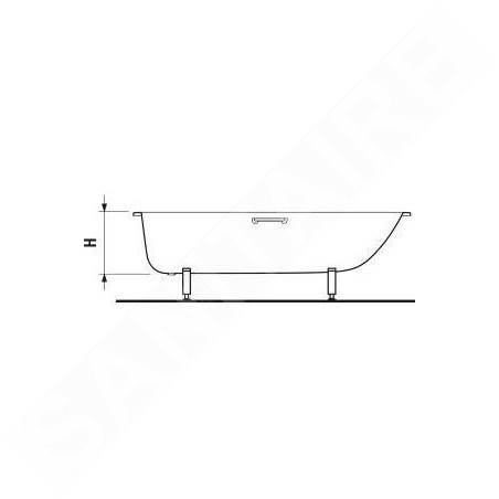 Jika Praga - Baignoire 1800x800x410 mm, blanc H2343820000001