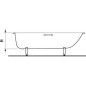 Jika Praga - Baignoire 1800x800x410 mm, blanc H2343820000001 Jika Praga - Baignoire 1800x800x410 mm, blanc H2343820000001