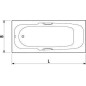 Jika Praga - Baignoire 1800x800x410 mm, blanc H2343820000001 Jika Praga - Baignoire 1800x800x410 mm, blanc H2343820000001