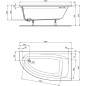 Ideal Standard Hotline - Baignoire d'angle 1.600x900 mm, droit, blanc K275701 Ideal Standard Hotline - Baignoire d'angle 1.600x900 mm, droit, blanc K275701