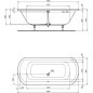 Ideal Standard Hotline - Baignoire OVAL 1.800x800 mm, blanc K275601 Ideal Standard Hotline - Baignoire OVAL 1.800x800 mm, blanc K275601