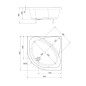 Polysan Selma - Receveur de douche en quart de cercle 90x90x30 cm, R55, profond, blanc avec construction 28711 Polysan Selma - Receveur de douche en quart de cercle 90x90x30 cm, R55, profond, blanc avec construction 28711