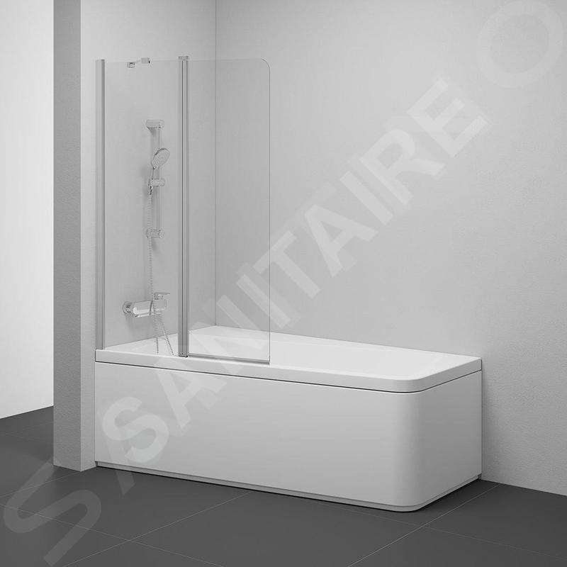 Ravak 10° - Paroi de baignoire en deux parties 10CVS2, gauche, 990x1500 mm, satiné/verre transparent 7QLA0U03Z1