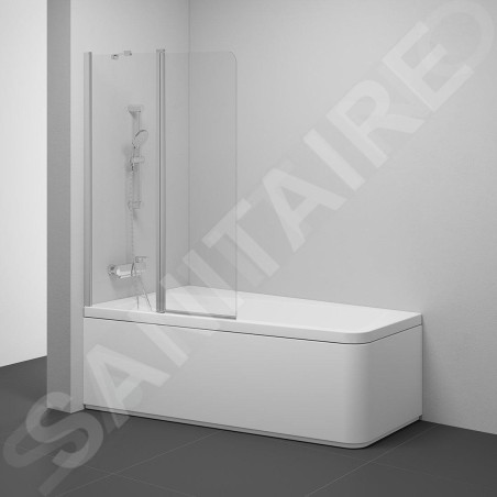 Ravak 10° - Paroi de baignoire en deux parties 10CVS2, gauche, 990x1500 mm, satiné/verre transparent 7QLA0U03Z1
