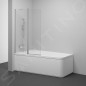 Ravak 10° - Paroi de baignoire en deux parties 10CVS2, gauche, 990x1500 mm, satiné/verre transparent 7QLA0U03Z1