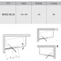 Ravak 10° - Paroi de baignoire en deux parties 10CVS2, droite, 990x1500 mm, blanc/verre transparent 7QRA0103Z1
