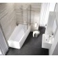 Ravak 10° - Paroi de baignoire en deux parties 10CVS2, droite, 990x1500 mm, aluminium brillant/verre transparent 7QRA0C03Z1