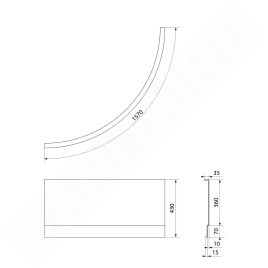 Polysan Selma - Panneau de revêtement frontal, blanc 28812