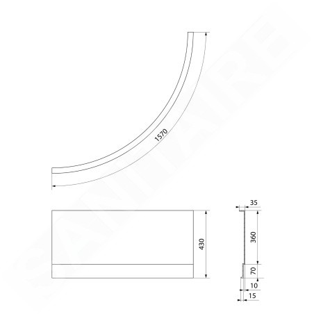 Polysan Selma - Panneau de revêtement frontal, blanc 28812