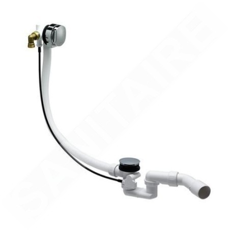 Laufen Pro - Bonde et trop-plein pour baignoire, avec remplissage, chrome H2951110040001