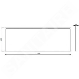 Kolo Uni 2 - Panneau frontal pour baignoire, 1600 mm, blanc PWP2361000