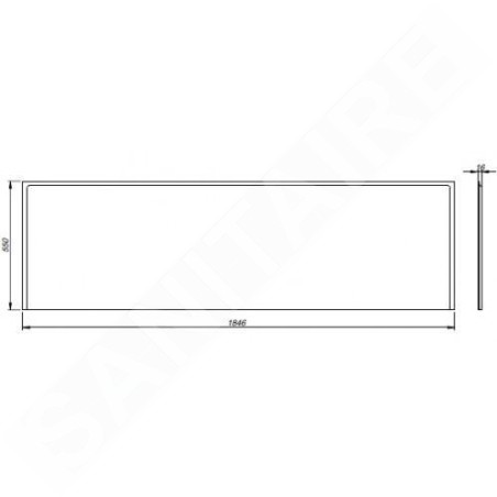 Kolo Uni 2 - Face avant pour baignoire, 1900 mm, blanc PWP2392000