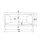 Jika Cubito Pure - Baignoire 1700x750 mm, vidage au centre, blanc H2264200000001 Jika Cubito Pure - Baignoire 1700x750 mm, vidage au centre, blanc H2264200000001