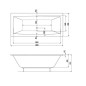 Jika Cubito Pure - Baignoire 1800x800 mm, vidage au milieu, blanc H2254200000001 Jika Cubito Pure - Baignoire 1800x800 mm, vidage au milieu, blanc H2254200000001