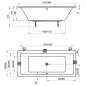 Ravak Formy 01 Slim - Baignoire 1700x750 mm, blanc C691300000 Ravak Formy 01 Slim - Baignoire 1700x750 mm, blanc C691300000