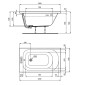 Ideal Standard Simplicity - Baignoire 1.200x700 mm, blanc W004001 Ideal Standard Simplicity - Baignoire 1.200x700 mm, blanc W004001