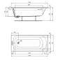 Ideal Standard Simplicity - Baignoire 1.700x750 mm, blanc W004501 Ideal Standard Simplicity - Baignoire 1.700x750 mm, blanc W004501