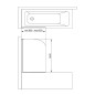 Ideal Standard Connect 2 - Cabine de douche 800 x 1400 mm, silver bright/verre clair T9924EO