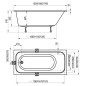 Ravak Chrome Slim - Baignoire 1500x700 mm, blanc C721300000 Ravak Chrome Slim - Baignoire 1500x700 mm, blanc C721300000