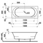 Laufen Pro - Baignoire encastrable 1800x800 mm, blanc H2409500000001 Laufen Pro - Baignoire encastrable 1800x800 mm, blanc H2409500000001