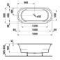 Laufen Pro - Baignoire encastrable 1800x800 mm, blanc H2419500000001 Laufen Pro - Baignoire encastrable 1800x800 mm, blanc H2419500000001