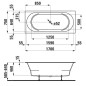 Laufen Pro - Baignoire encastrable 1700x750 mm, blanc H2429500000001