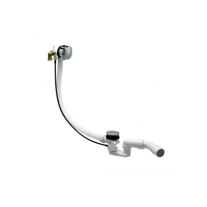 Laufen Il Bagno Alessi One - Bonde et trop-plein pour baignoire, avec remplissage Exafill, chrome H2944980040001