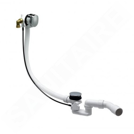 Laufen Il Bagno Alessi One - Bonde et trop-plein pour baignoire, avec remplissage Exafill, chrome H2944980040001