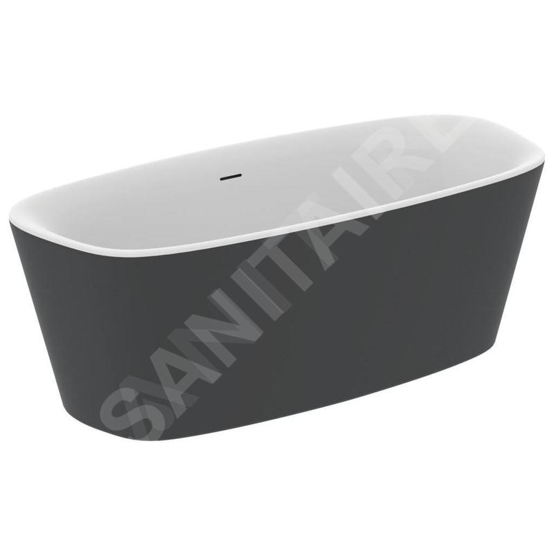Ideal Standard Dea - Baignoire îlot 1700x750 mm, blanc mat/noir mat K8720V3 Ideal Standard Dea - Baignoire îlot 1700x750 mm, blanc mat/noir mat K8720V3
