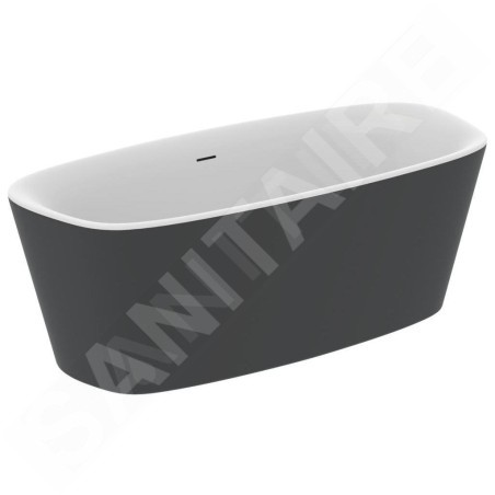 Ideal Standard Dea - Baignoire îlot 1700x750 mm, blanc mat/noir mat K8720V3