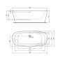 Ideal Standard Dea - Baignoire îlot 1800x800 mm, blanc mat K8721V1 Ideal Standard Dea - Baignoire îlot 1800x800 mm, blanc mat K8721V1