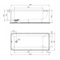 Ideal Standard Conca Ceram - Baignoire îlot 1800x800 mm, blanc mat K8830EN