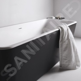 Ideal Standard Dea - Baignoire îlot, 1800x800 mm, blanc/noir T9940V3