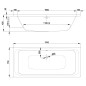 Bette Select - Baignoire encastrable Duo, 1700x750 mm, 1 trou pour poignée, blanc 3472-0001GR Bette Select - Baignoire encastrable Duo, 1700x750 mm, 1 trou pour poignée, blanc 3472-0001GR