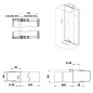 Aqualine Amico - Porte de douche pivotante 820-1000x1850 mm, verre clair G80 Aqualine Amico - Porte de douche pivotante 820-1000x1850 mm, verre clair G80