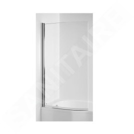Jika Tigo - Paroi de baignoire incurvé, 800x1500 mm, gauche/droite, argent/verre transparent H2562130026681